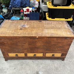Large Wooden Storage Chest