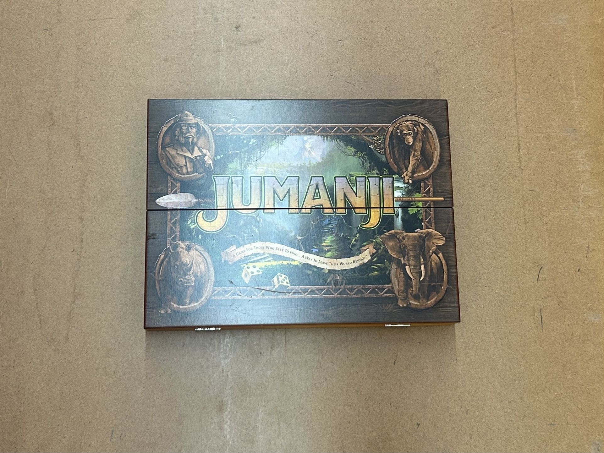 2022 Spin Master JUMANJI Board Game(incomplete) W/WOODEN Box 👀 (please read description)