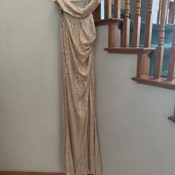 Gold Sequel Dress Size Large  