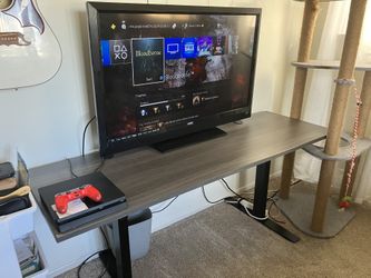 TV and Adjustable Desk (Check Description)