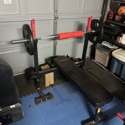 Bench Press/squat Combo and Leg Press/preacher Curl Combo