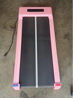 Pink Walking treadmill with remote