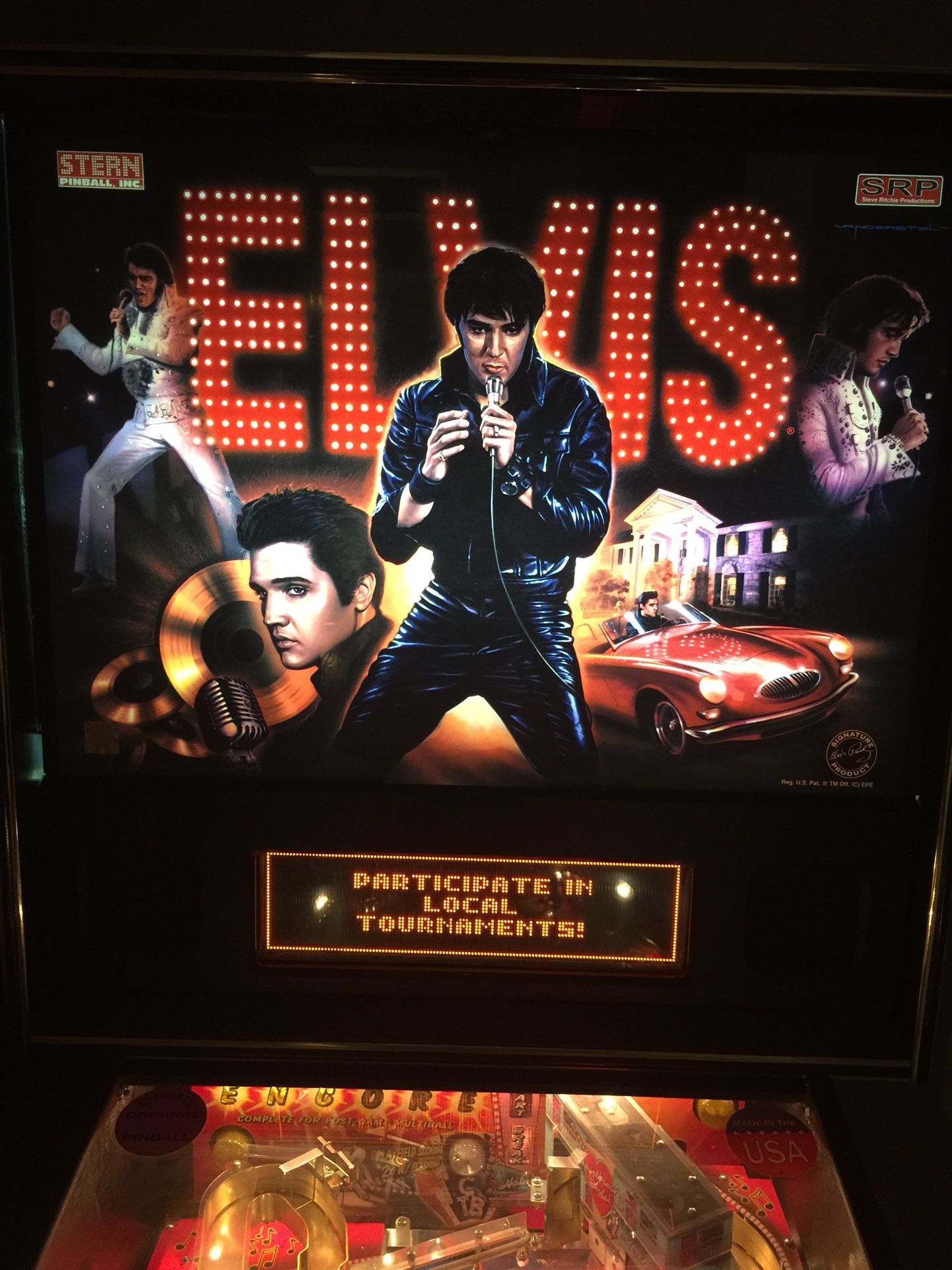 Elvis Presley Pinball Machine by Stern Rare mint!