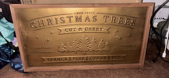 Framed Christmas tin