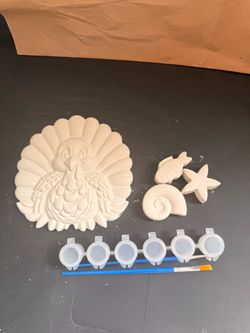 Thanksgiving Turkey Plaster Paint Kit - FREE Mini