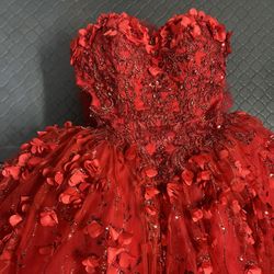 Red Quince Dress (size 8)👗❤️