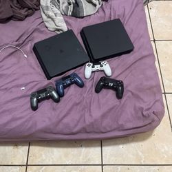 Two PS4’s And Four Controllers 