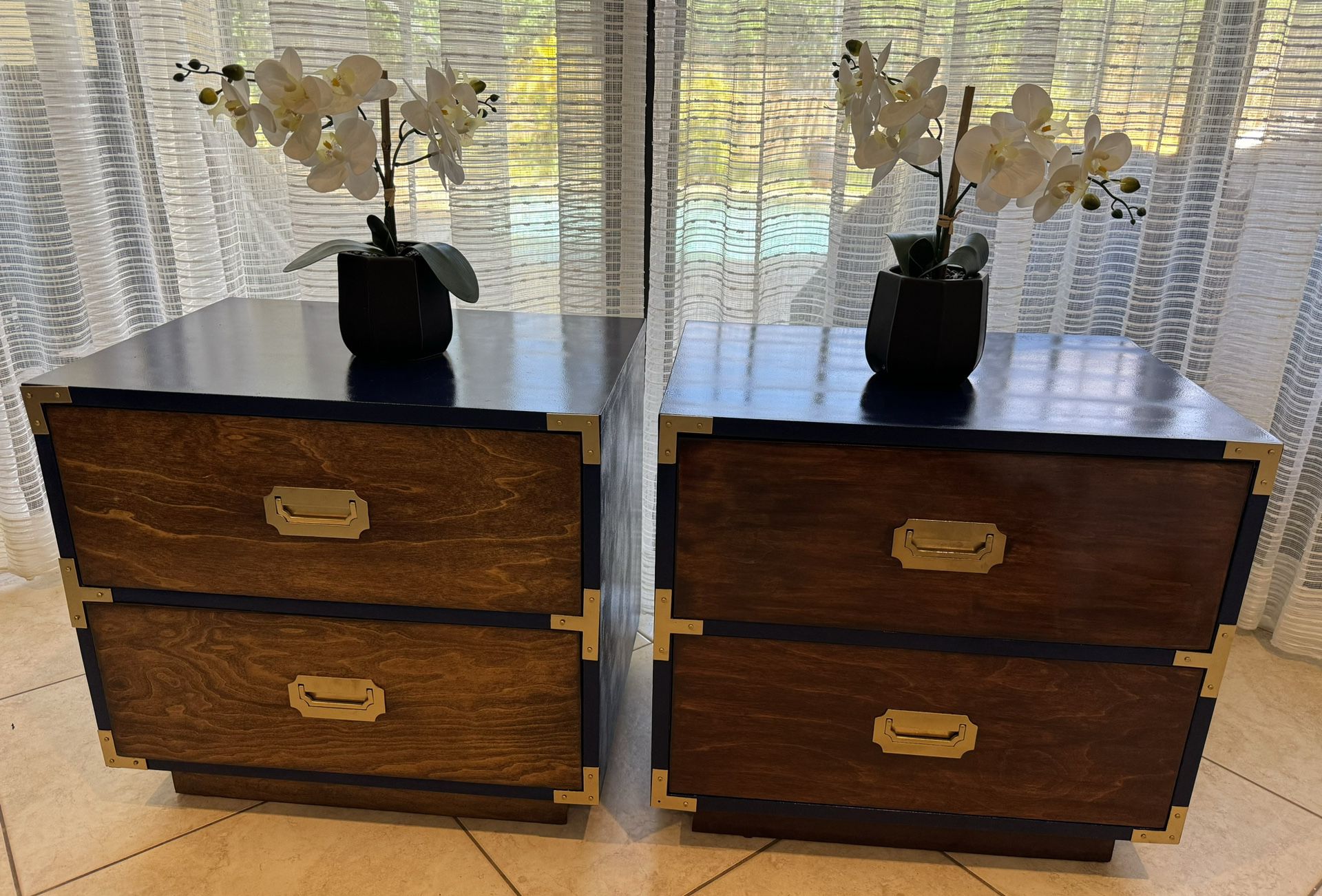Dixie Campaign Refurbished Nightstands