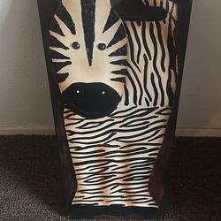 Metal Wall Art Zebra Picture