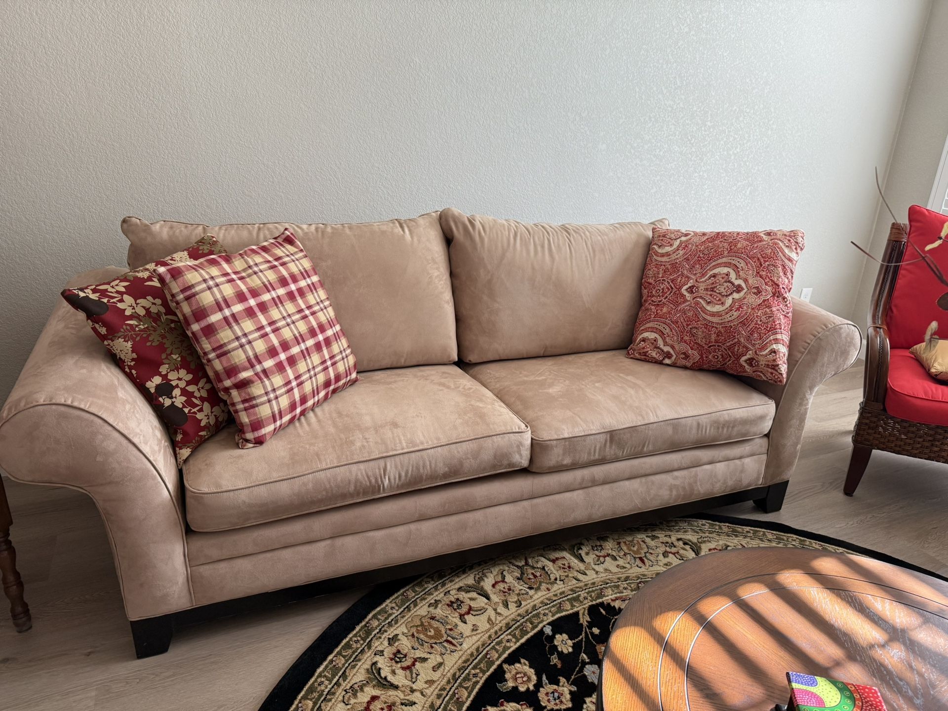 Couch In A Beautiful Suede Fabric