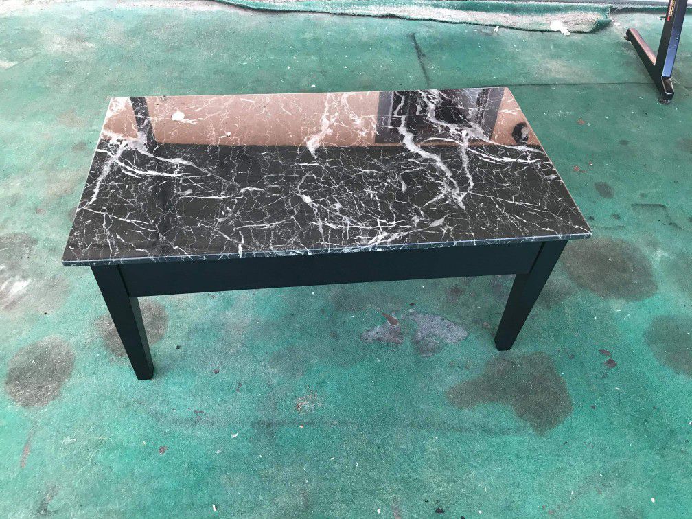 Erna Black Faux Marble Lift Top Coffee Table( FREE DELIVERY IF NEEDED)