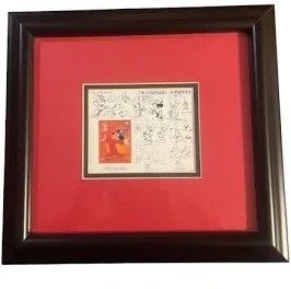 Framed "Sorcerer's Apprentice" Stamp with Certificate of Authenticity