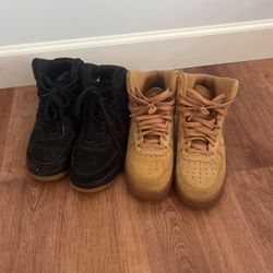 Nike Air Force One Black And Beige 