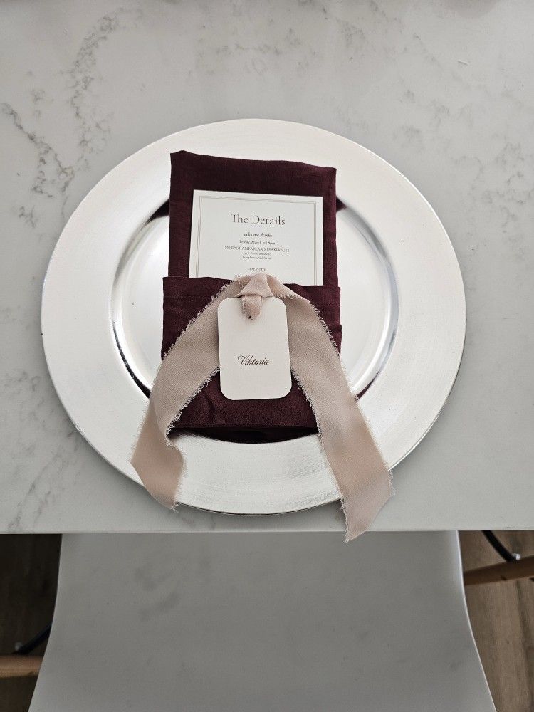 Silver Acrylic Charger Plates