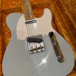 NEW 2025 Fender Custom Shop 1955 Telecaster Journeyman Relic Electric Guitar - Super Aged Sonic Blue