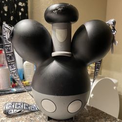 Steamboat Willie Popcorn Bucket Mickey Mouse Balloon Disney Parks Black Gray