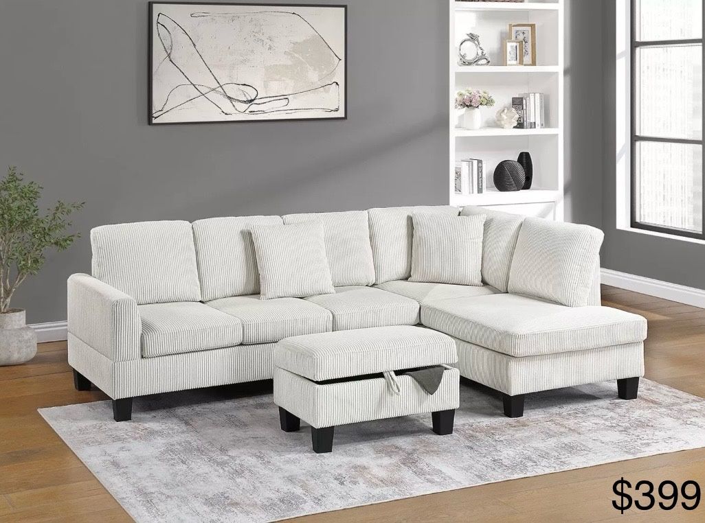 Sectional Sofa With Ottoman 