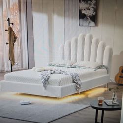 White Bed Frame Queen 