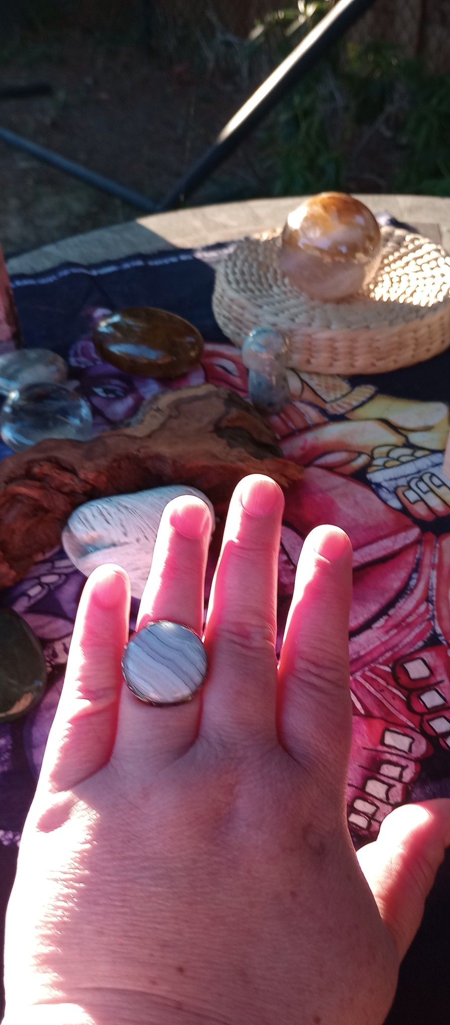Sterling Silver Blue Lace Agate Ring