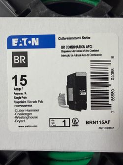 Eaton 20 Amp 120-Volt, Single-Pole AFCI Circuit Breaker Type BR Pigtail Neutral