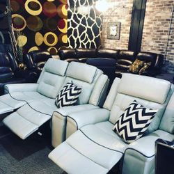 Light Grey Love seat and Recliner Chair $999 (Exclusive online price)
