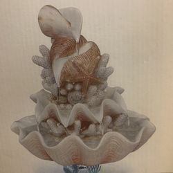 Sea Shell Water Fountain Display Brand New 