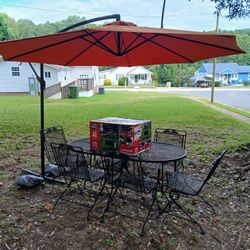 Patio Set With Grill