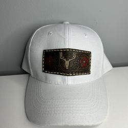 Buck Skull Leather Patch Cap