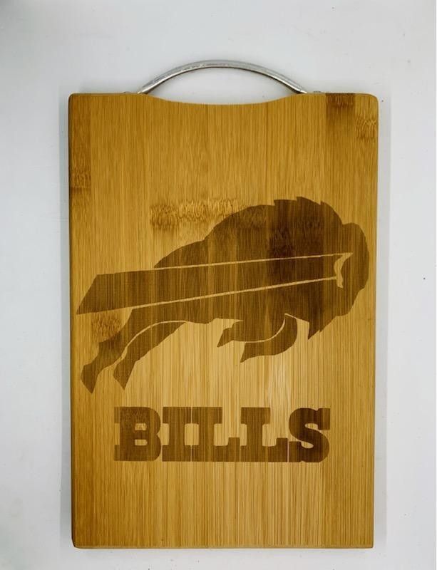 Buffalo Bills Laser Engraved Bamboo  Cutting Board 