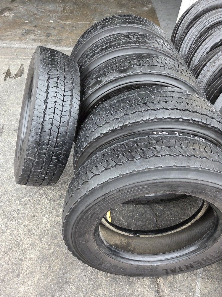6 use tires 225 70r19.5 Continental HSR $380.00 all 6