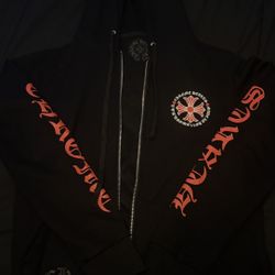 Chrome Hearts Made In Hollywood Plus Cross Zip Up Hoodie