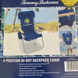 NEW - Tommy Bahama 4-position Hi-Boy Backpack chair EACH (I Have 2)