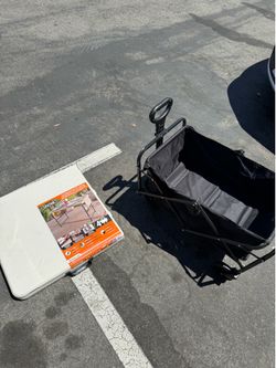Small Foldable wagon and 4ft foldable table
