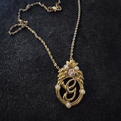 "G" Pendant And Necklace 