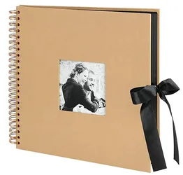 New Brown Spiral DIY Kraft Scrapbook Photo Book for Scrapbooking/Crafting/12"x12" picture photo memory collection