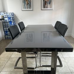 Gray Large  Dining Table 