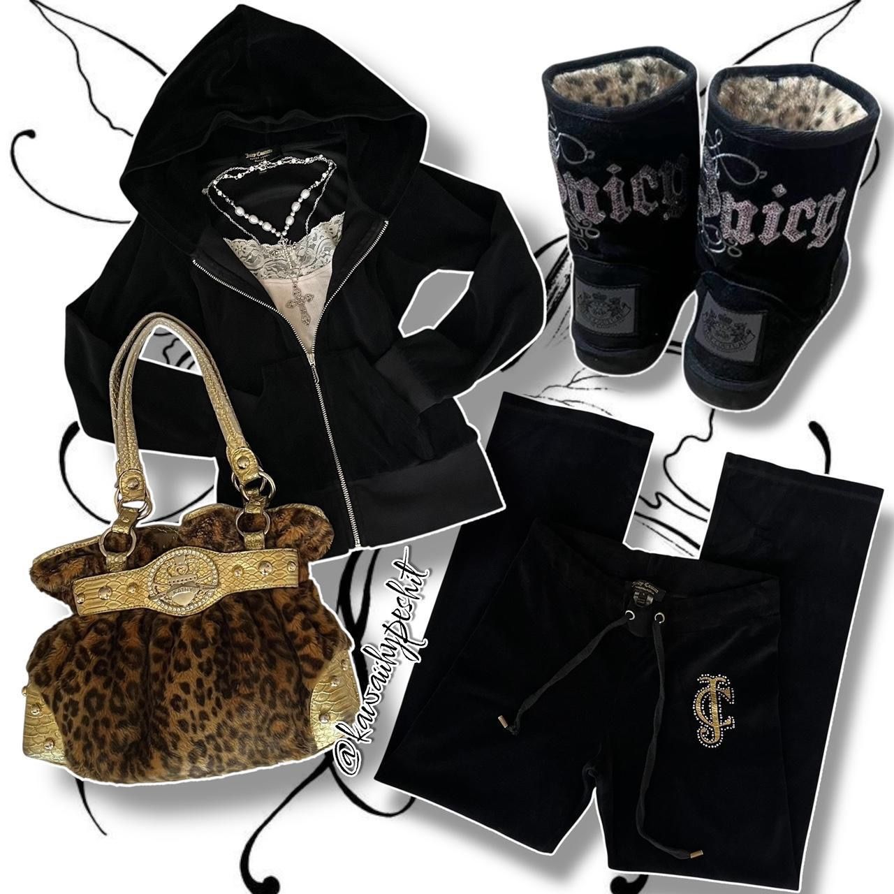 Vintage Y2K Juicy Couture Tracksuit "Black/Gold/Silver"
