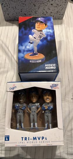 Hideo Nomo 2013 Rookie of The Year & LA Dodgers Tri-MVP Bobbleheads 1981 World Series