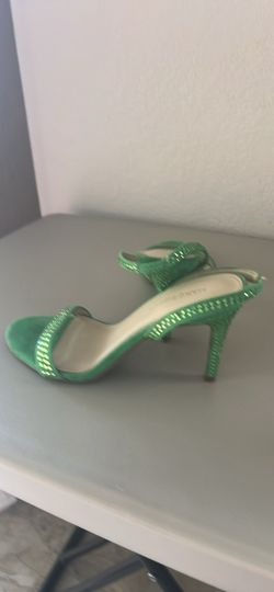 Marc Fisher Green Embellished Strappy Heeled Sandals