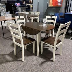 OM• $38 Initial • Brand New//Woodinville 5 Piece Dining Set 
