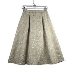 ASTR women's Flare Midi sparkled Skirt sz S beige