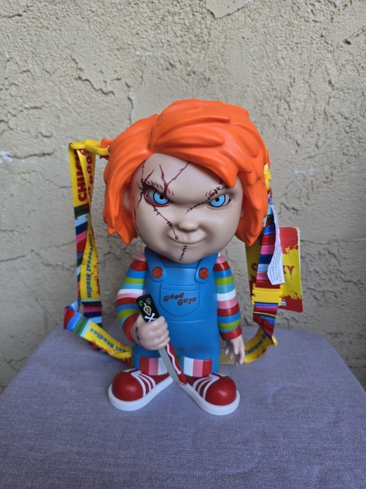 Universal Studios Chucky HHN Halloween Horror Popcorn Bucket New '24 Talk Lights