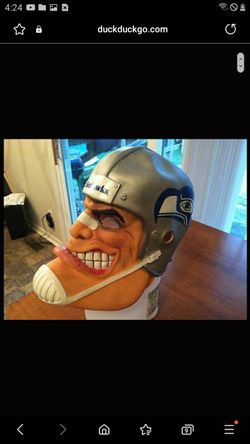Trades For Sports Cards ... Vintage 1986 "BRUISER" Seahawks 12th Man Mask