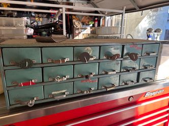 Vintage metal hardware drawer