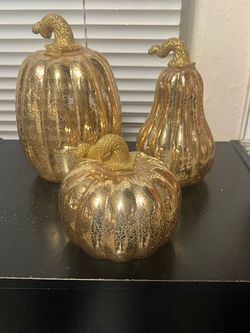 Fall glass pumpkins