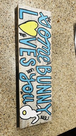 Solid Wood Easter / Bunny 🐰 Sign unique