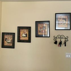Vintage Set Of 4 Kitchen Frame Art 