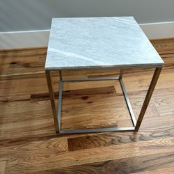 Marble &  Metal End Table