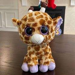 Ty Beanie Boo’s 2012 Safari the Giraffe Purple Tag Discontinued EC 10” tall 