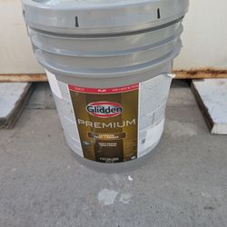 Brand New Five Gallons Glidden Exterior Flat Brand New Never Been Used Beige Color You Can Use It Also Inside And Out